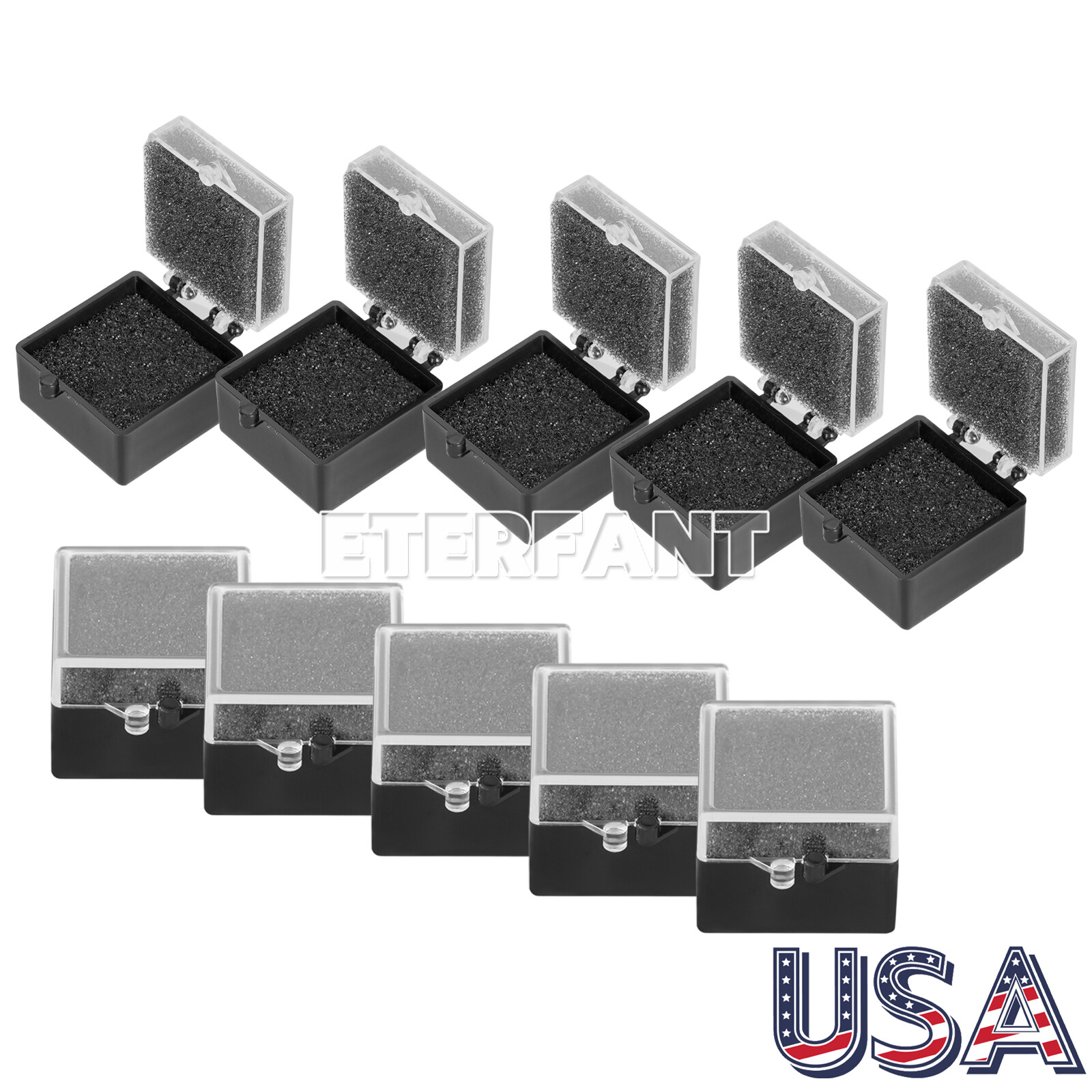1000pcs Dental Lab Crown/Veneer/Bridge Boxes- 1»-Clear Top with Sponge Fillers