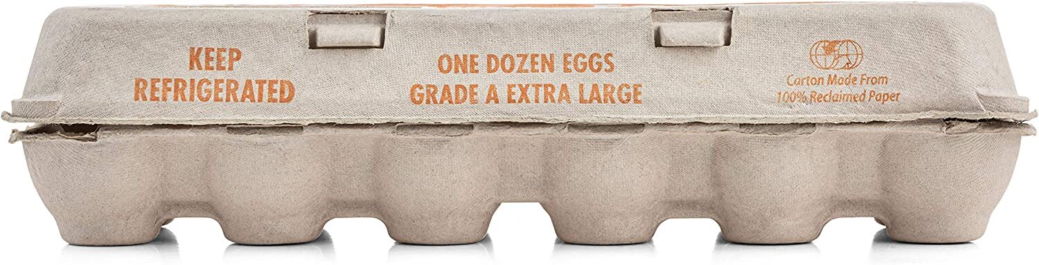 MT Products Printed Pulp XL Paper Egg Cartons Hold Eggs 12 Count – Pack of 10