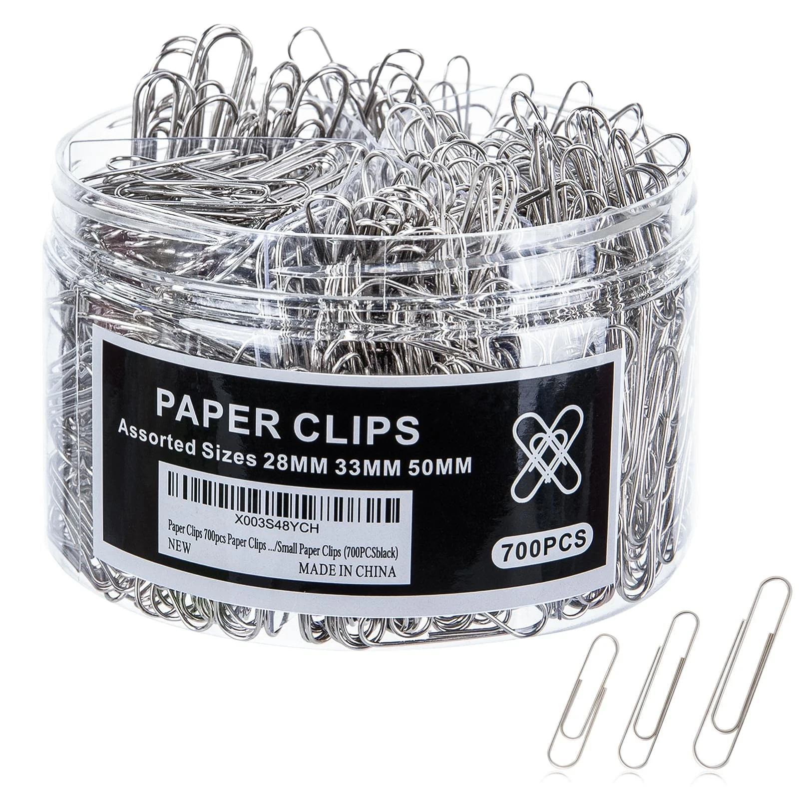 700Pcs Paper Clips Assorted Sizes Large (700PCS)