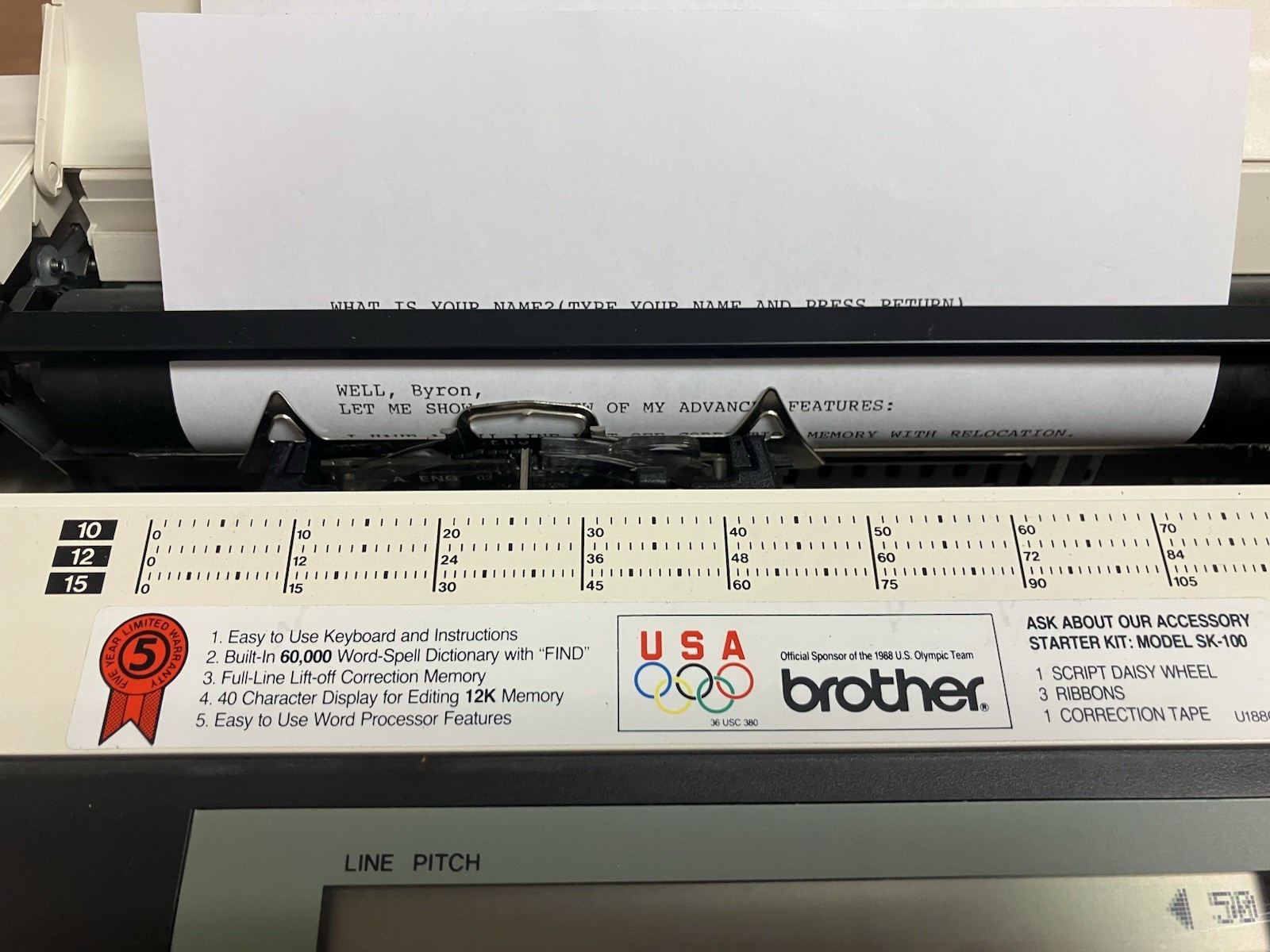 Brother Correctronic 360 Typewriter Word-Spell Word Processing WORKS