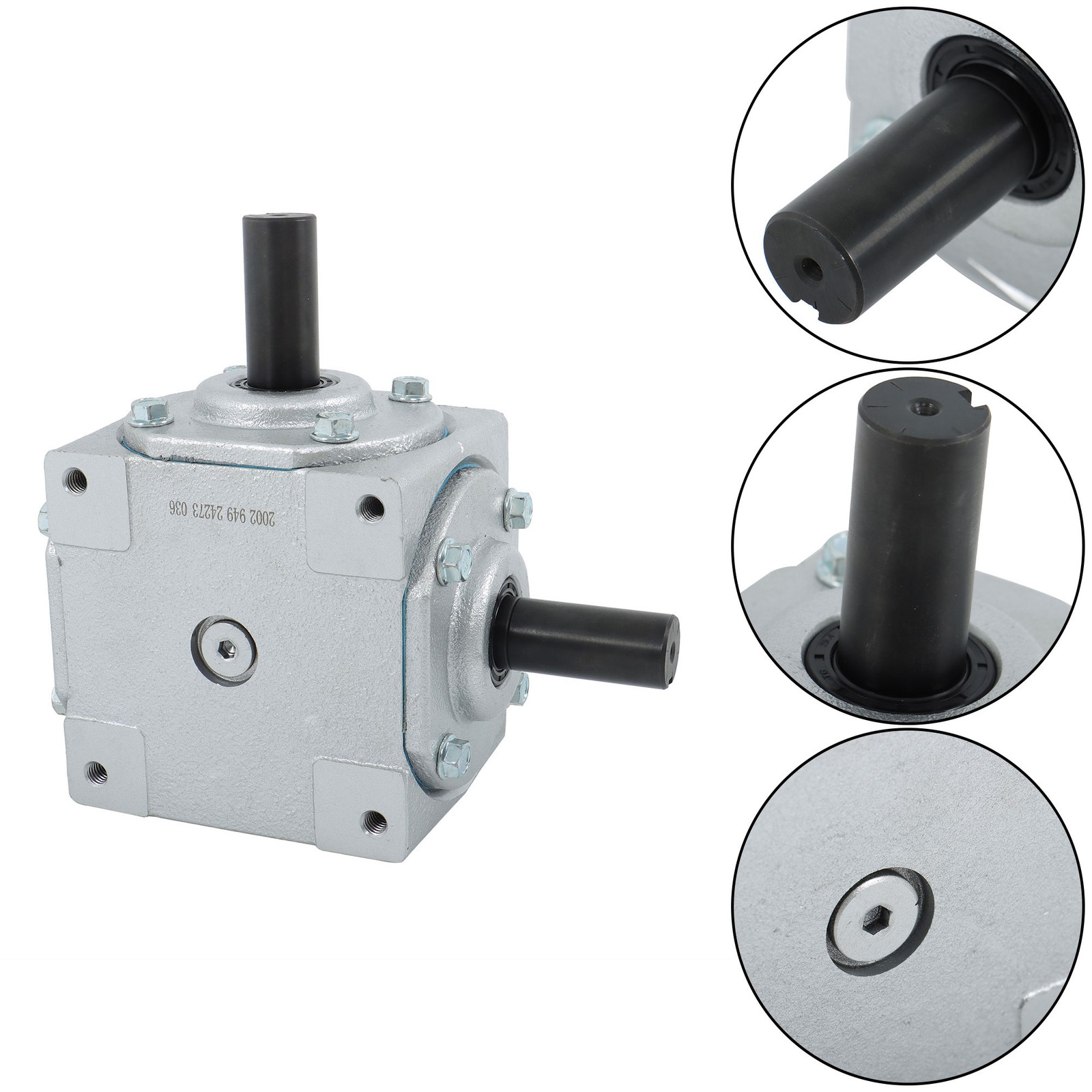 40 HP Right Angle Bevel Gearbox 19455-SR-KW-KW-GR for Heavy-Duty Machinery