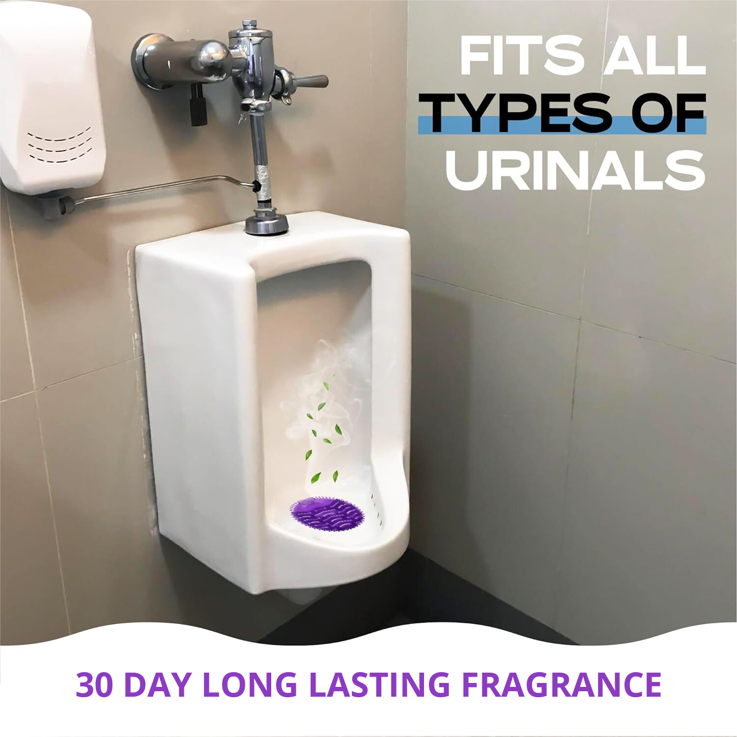 Urinal Screen Deodorizer LOT OF 3 Purple Anti-Splash Technology Odor Fresheners