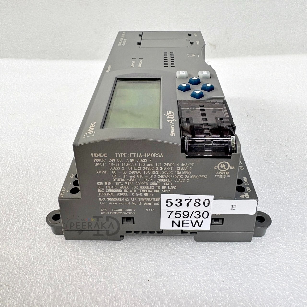 Brand New IDEC FT1A-H40RSA PLC – 40 I/O SmartAXIS Controller, Fast Ship