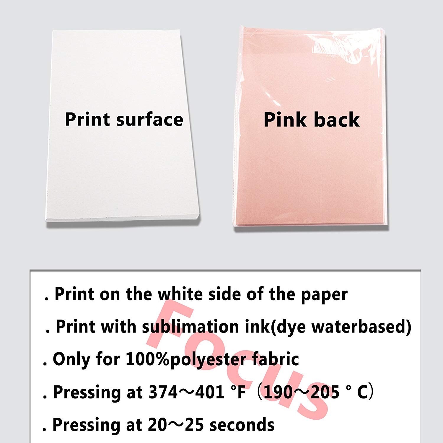 50 Sheets 13″x19″ Heat Sublimation Transfer Paper for Inkjet Dye Sub Printers