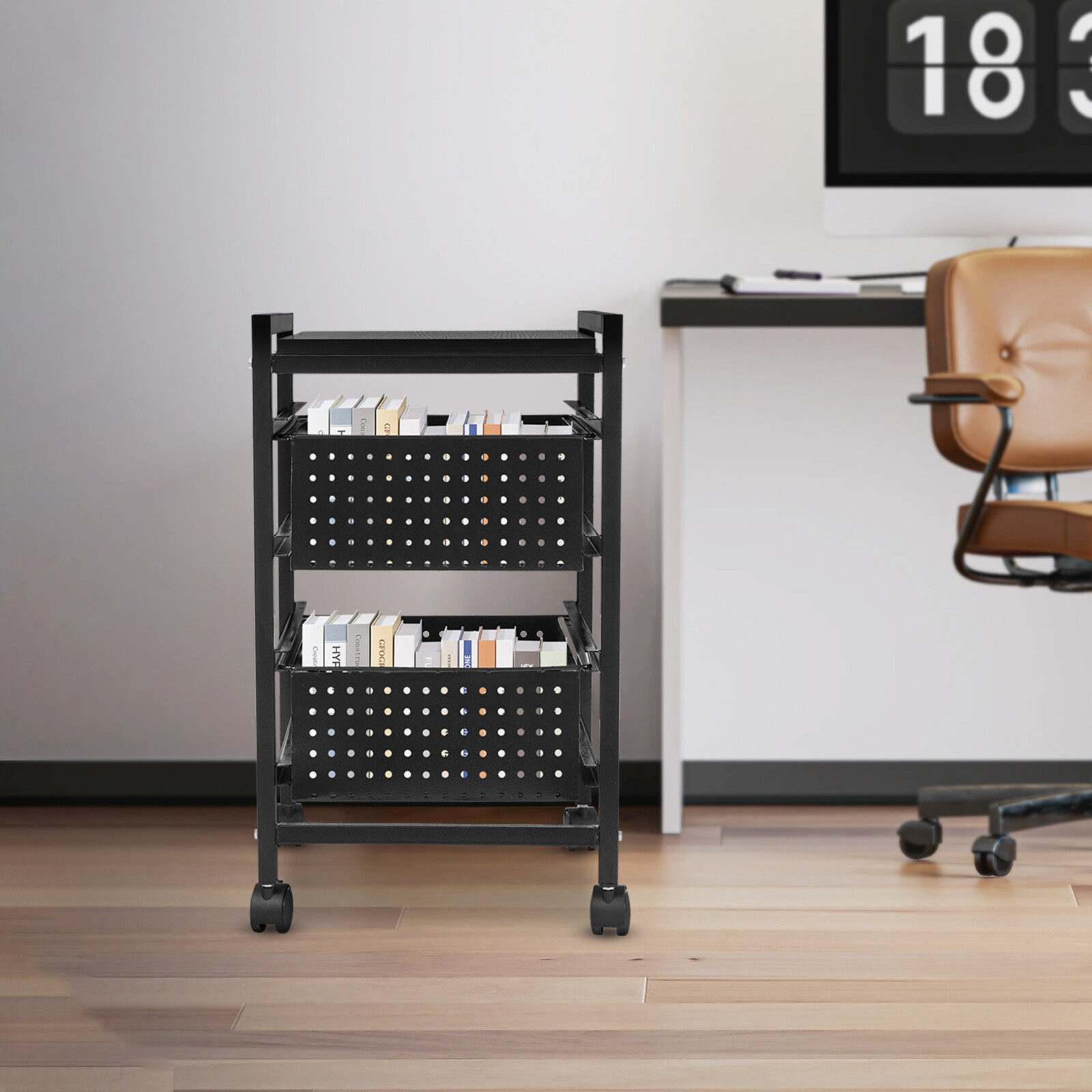 Modern File Storage Drawer Carts File Storage Organizer On Wheels For Bedroom