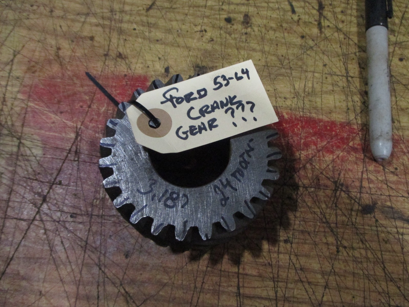 FORD, 1953-64 CRANKSHAFT GEAR USED ORIGINAL #EAF6306B, GOOD CONDITION