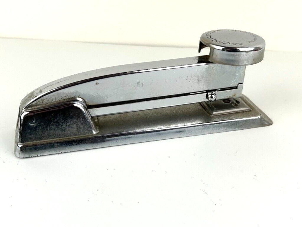 Mid-Century Modern Monarch Chrome Desk Stapler Heavy Duty Modernist Bauhaus
