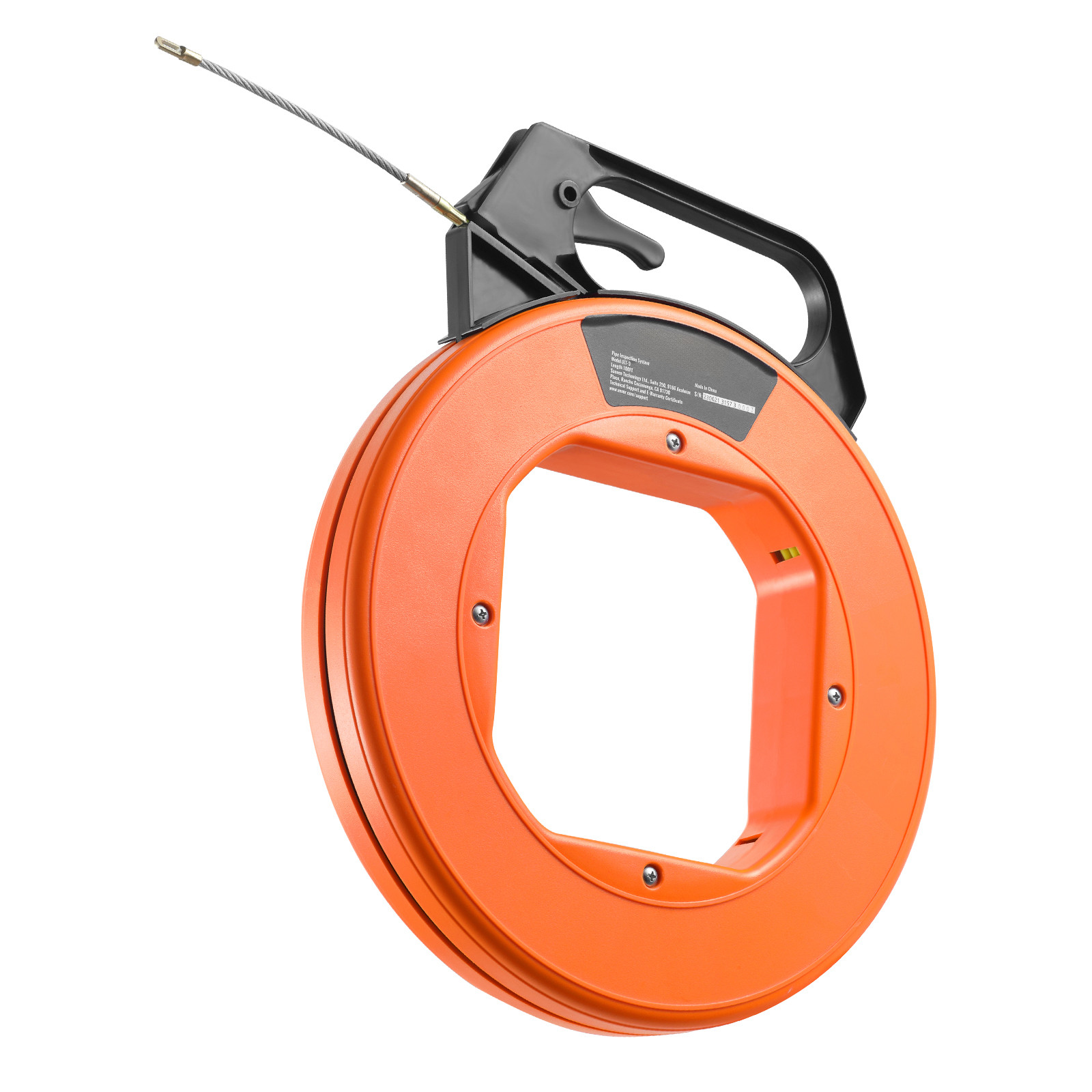 VEVOR Fish Tape Wire Cable Line Puller 100ft 3/16in Fiberglass High Plastic Case