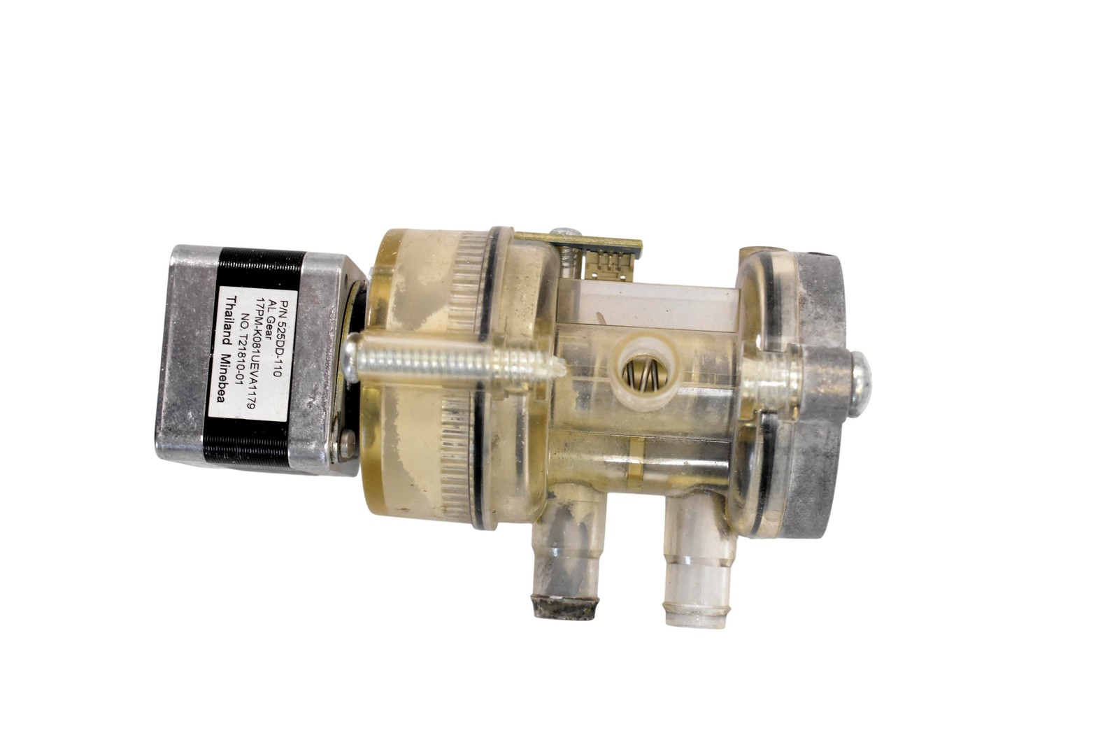 Minebea 17PM-K081UEVA1179 Gear Motor P/N 525DD-110 Clear Plastic Pump Thailand