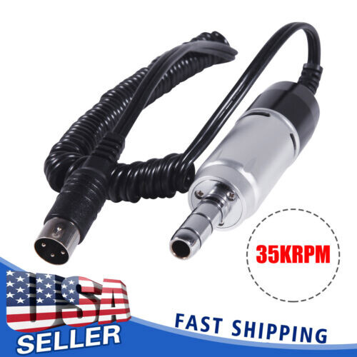 Dental Electric Micro Motor Handpiece 35K rpm Max Micromotor Polishing E-type US