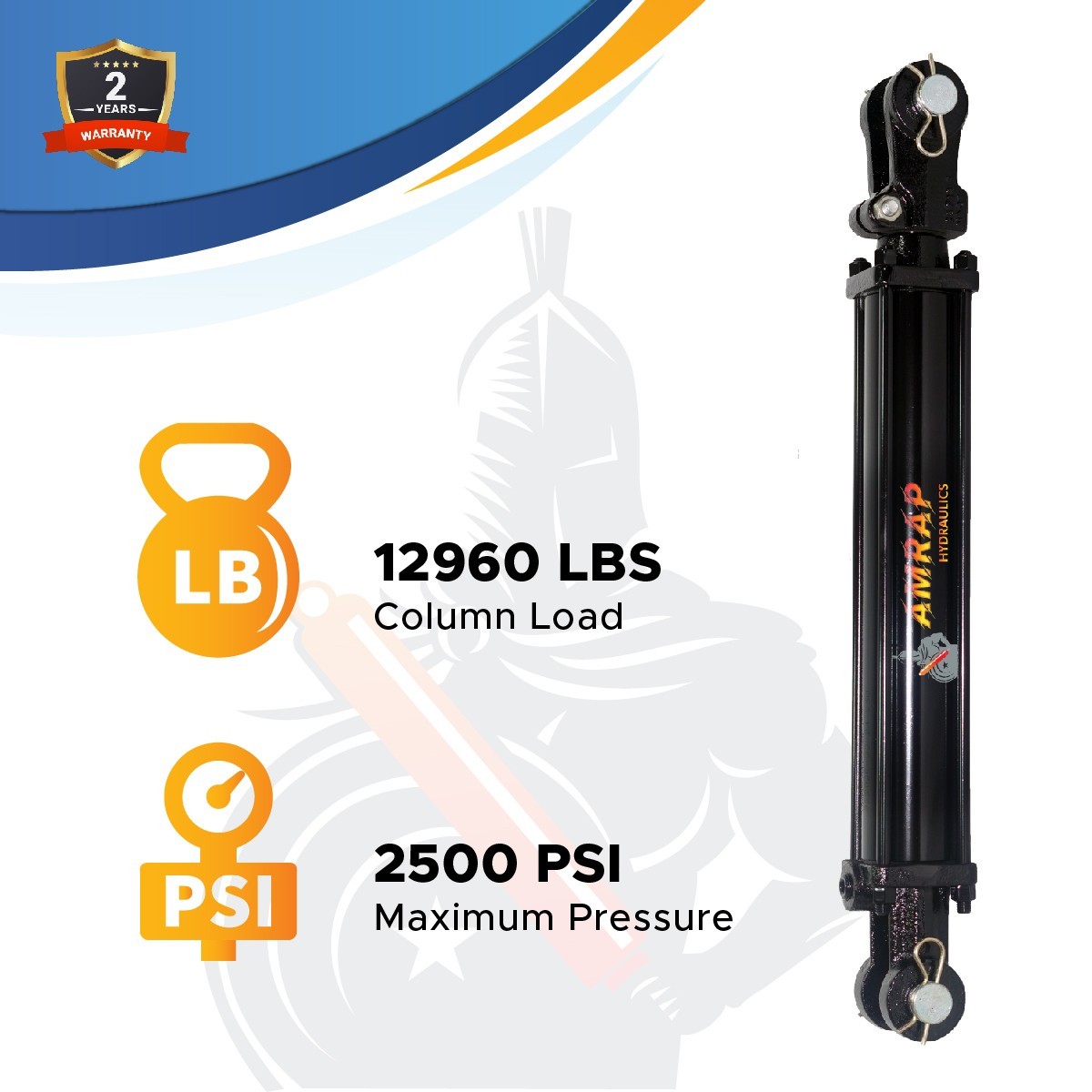 3×18 Hydraulic Cylinder – 3″ Bore 18″ Stroke Double Acting Tie Rod Cylinder