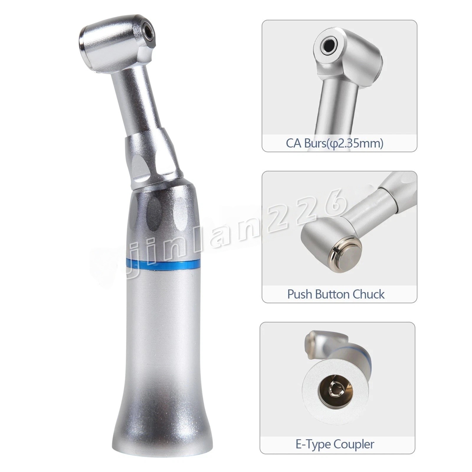 Dental E TYPE push button Contra Angle LOW Handpiece A+ Dentist Brand New PAD