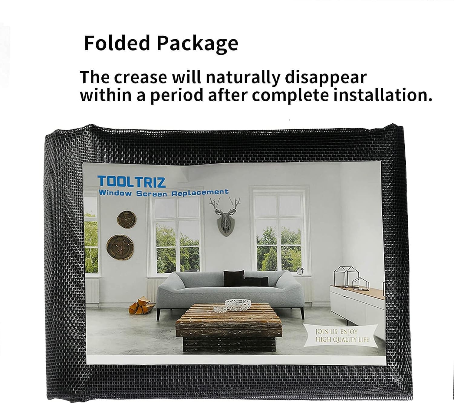 Tooltriz Pet Proof Window Screen Replacement, 48“ x 48“ x 100, Black
