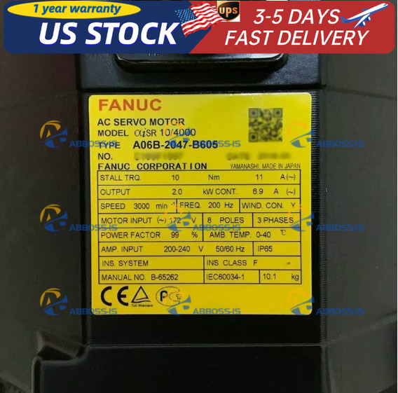 New Fanuc A06B-2047-B605 SERVO MOTOR A06B2047B605