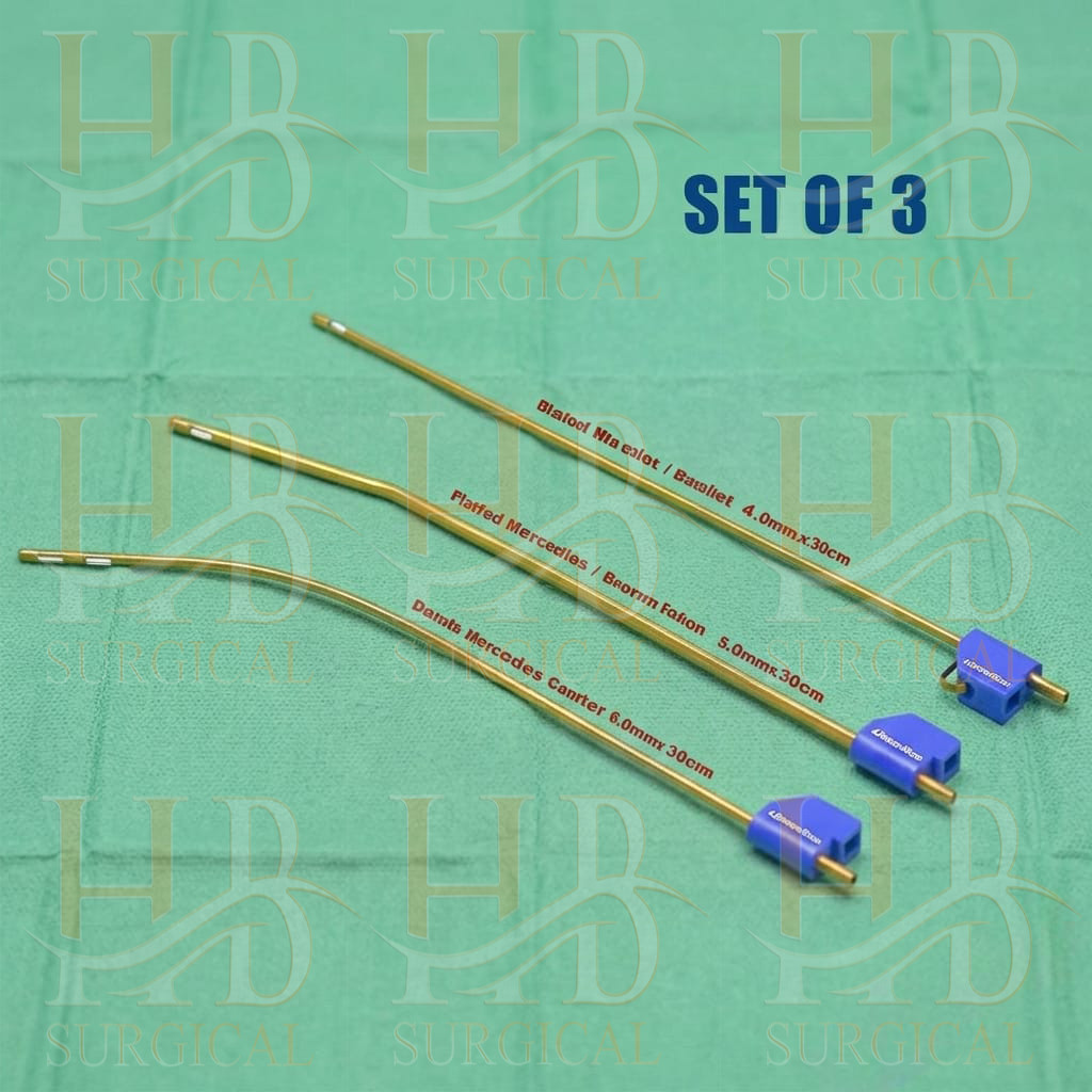 (Set of 3) MicroAire Pal Type Fitting Liposuction Cannulas Set