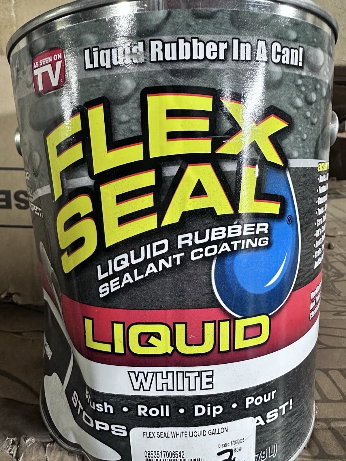 Flex Seal FSLFSWHTR01 Flex Seal Liquid 1 Gallon Repair Rubber Sealant Coating
