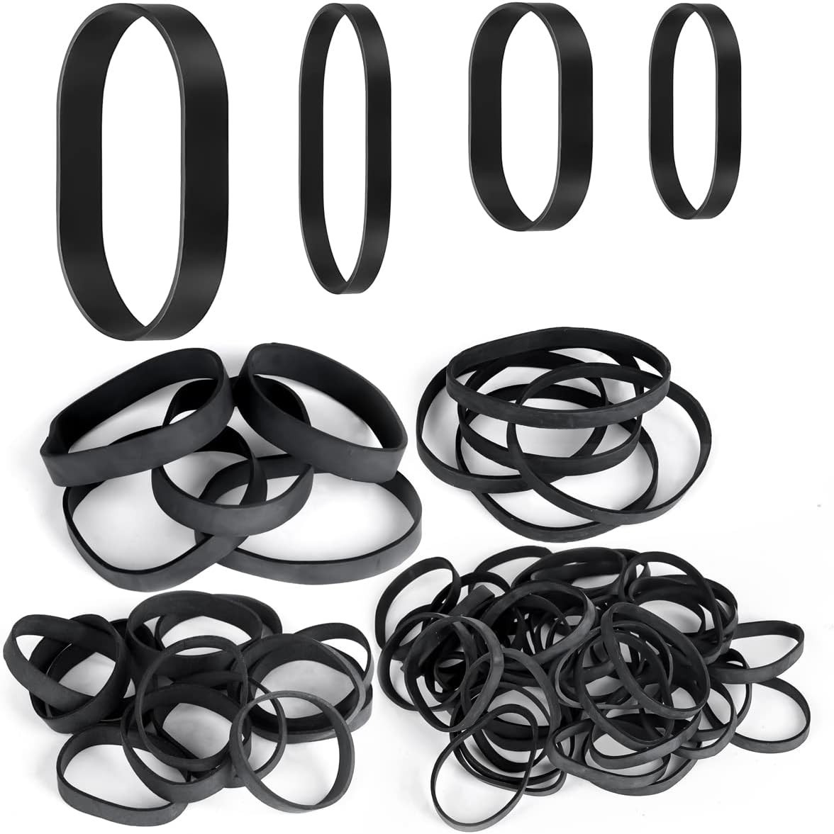 62Pcs Tactical Heavy Duty Elastic Wide Thick UV Heat Cold Resistant Rubber Bands
