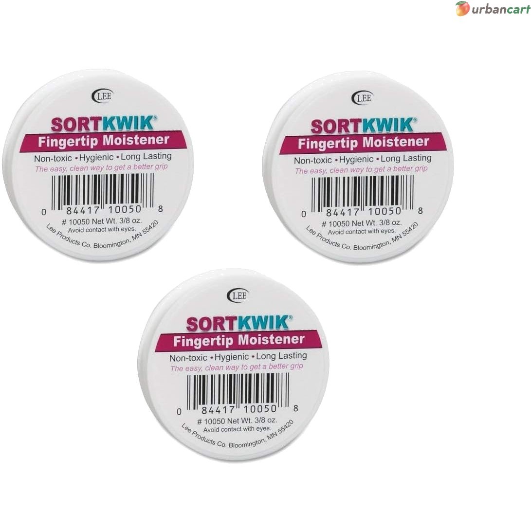 LEE Sortkwik Fingertip Moisteners – 3 Pack, Enhances Grip & Precision
