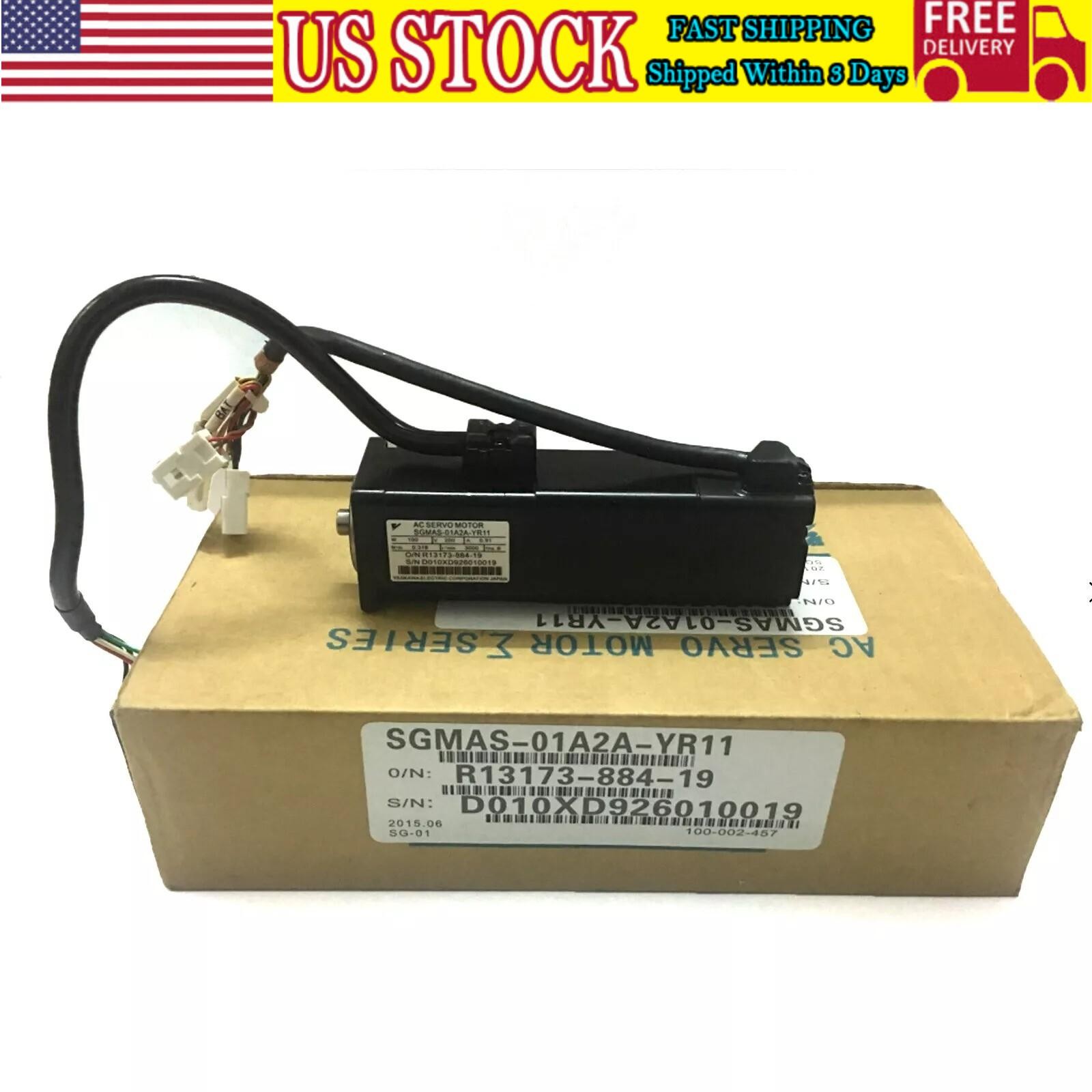 US FREE TAX YASKAWA SGMAS-01A2A-YR11 SGMAS01A2AYR11 Servo Motor, AC Servo
