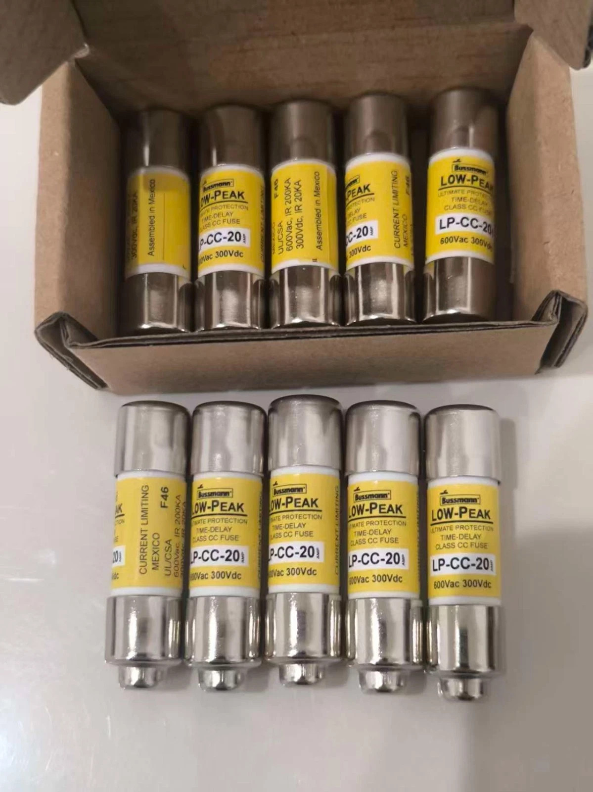 10PCS OEM Class CC Fuse LP-CC-20 LPCC20, Time delay fuse 600V 20A