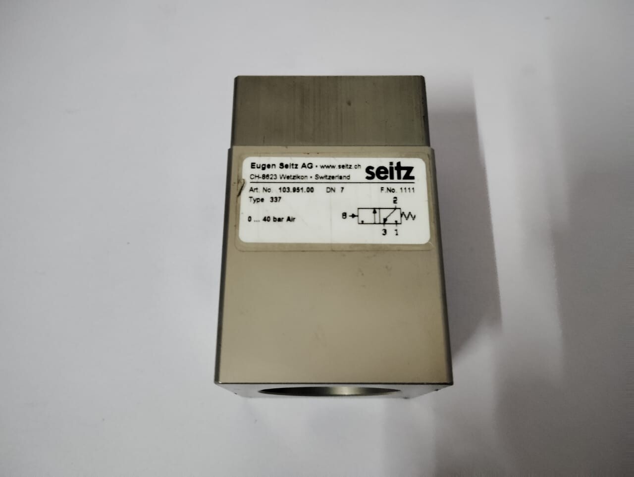 EUGEN SEITZ 337 PNEUMATIC VALVE