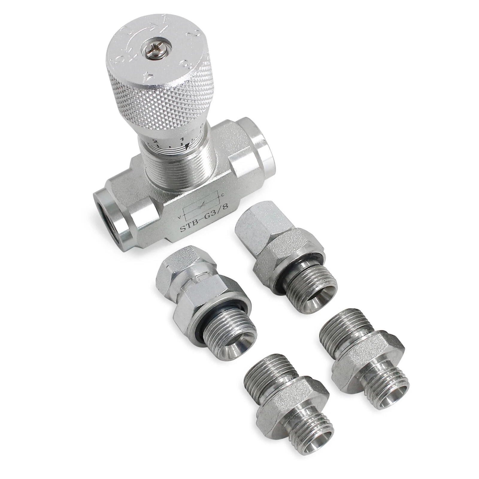 3/8″ L08 -Hydraulic Flow Control Valve – STB-G3/8 – Mini Excavator – AGT – USA