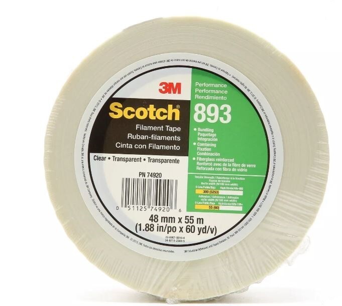 Scotch Filament Tape 1.88″x60yds (36mm x 55m) 893-48 High-Strength – Six(6) Pack
