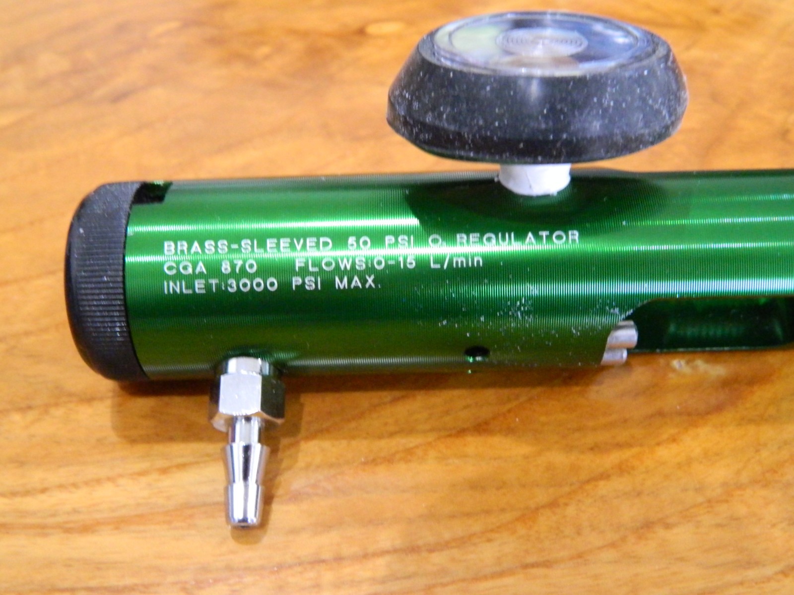 Roscoe Medical Mini Oxygen Regulator Flow RMI-15ST 0-15 LPM CGA 870