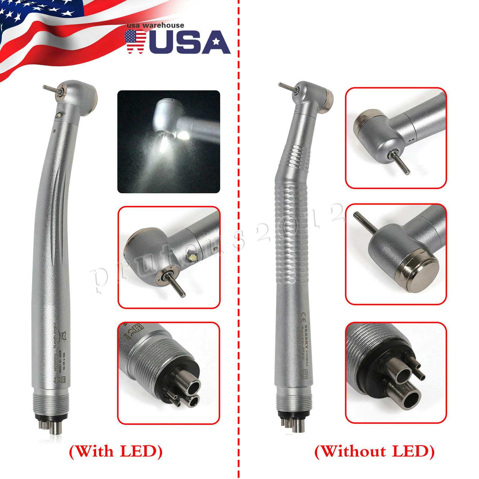 Dental (E-generator LED) High Speed Handpiece 4/2Hole Air Turbine SKYSEA