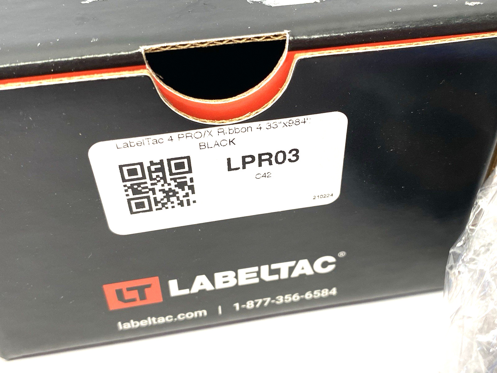 LabelTac LPR03 Pro Model Standard Print Ribbon, Black, 4.33″ x 984′ Roll