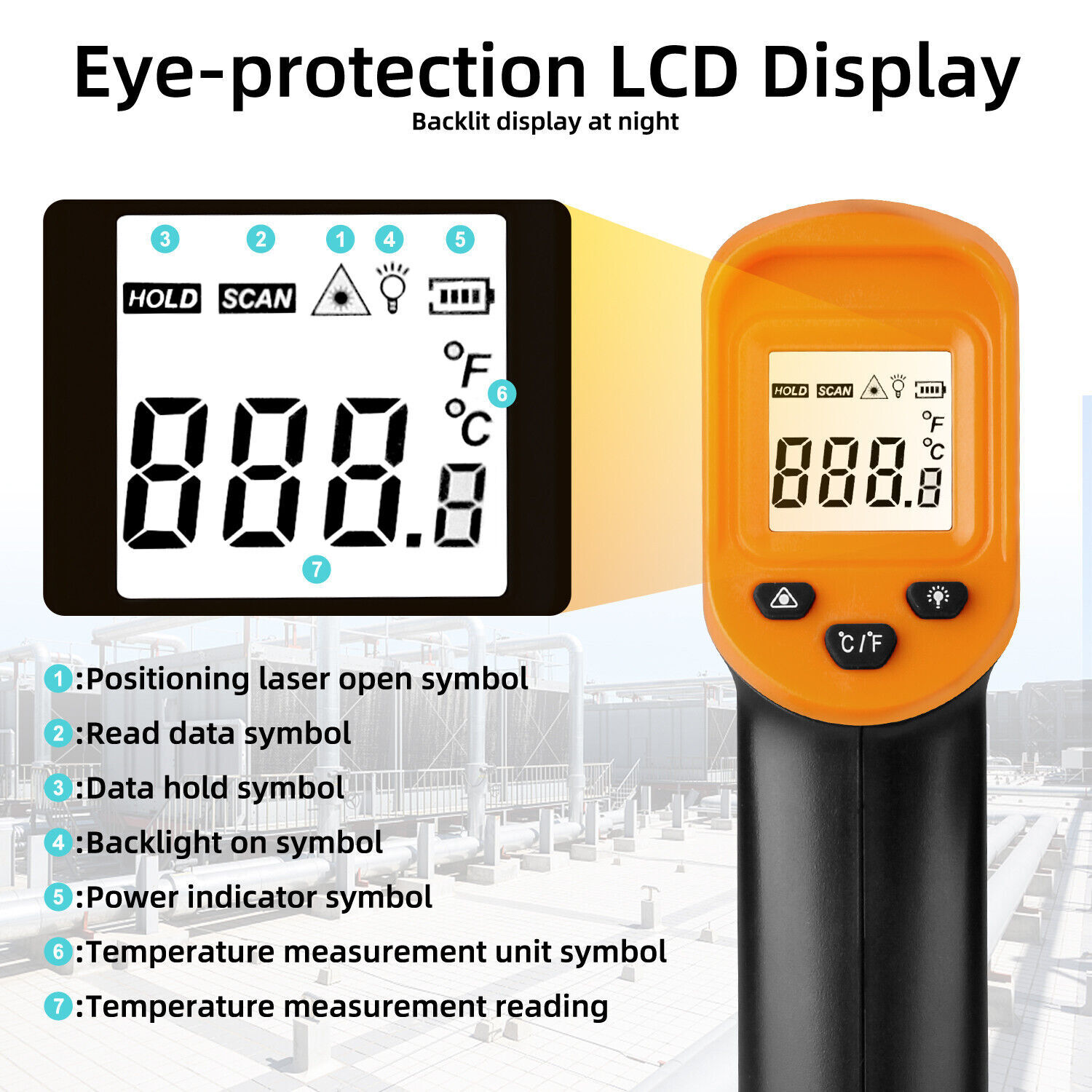 Digital Infrared Thermometer Temperature Gun Laser IR Cooking -50°C-550°C US