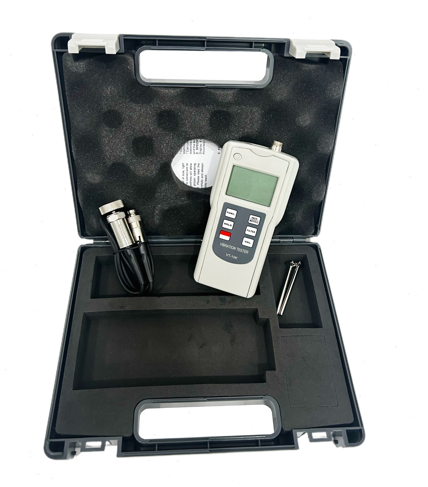 Vibrometer with Acceleration 0.1-400.0m/s² Equivalent Peak/0.3-1312ft/s²/0.0-40g