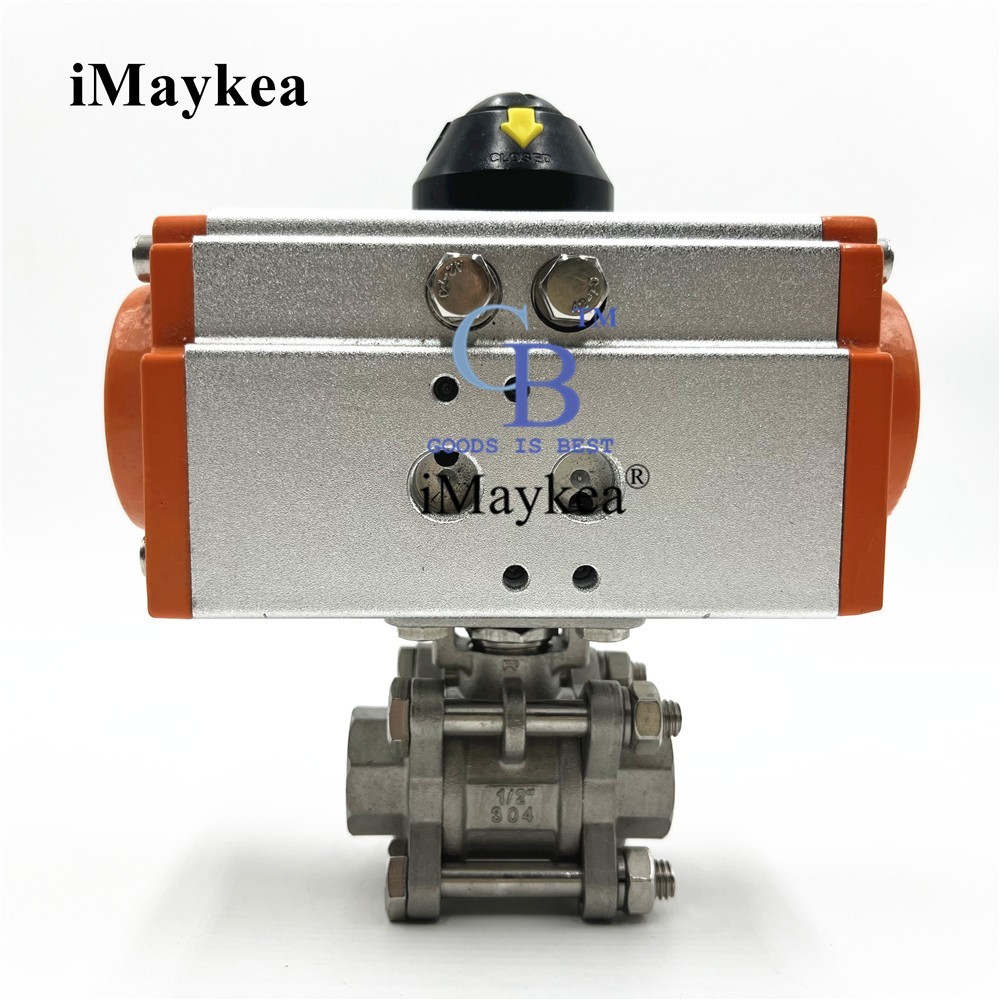 1/2″ NPT Pneumatic Air Actuator Ball Valve Single Acting Spring Return SS304