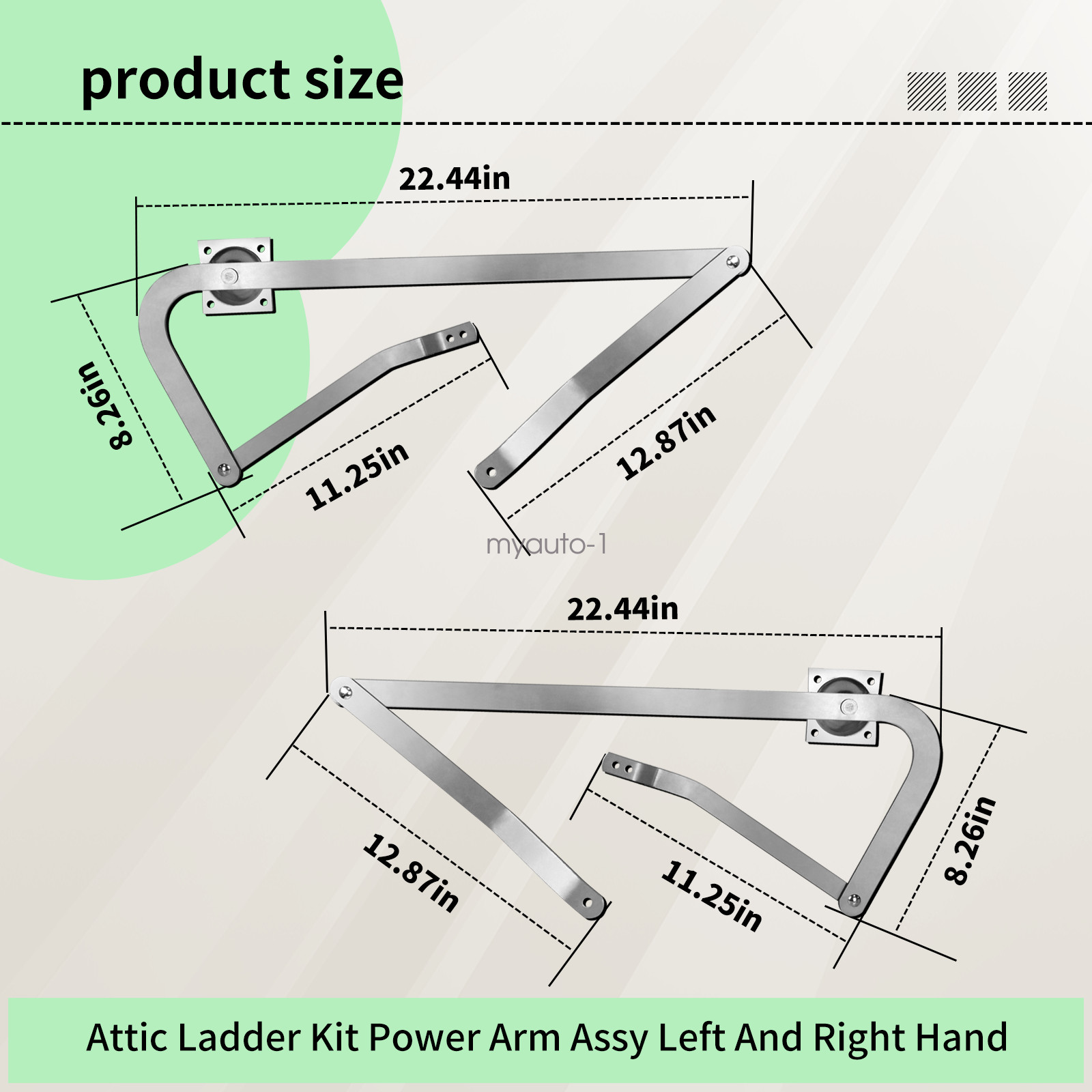 Left & Right Attic Ladder Kit Power Arm Assy Fits Louisville Ladder PR315500