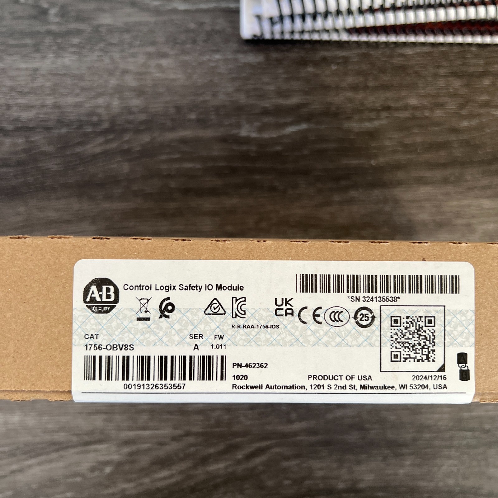 PLC SAFETY MODULE- ControlLogix Output Module 1756-OBV8S