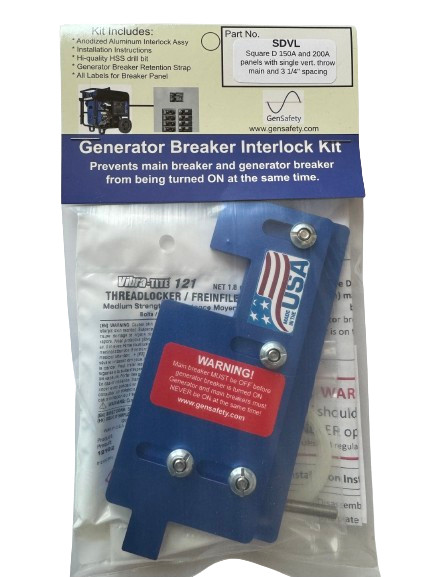 Square D Generator Interlock Kit for 3 1/4″ Spacing 150A and 200A Model SDVL
