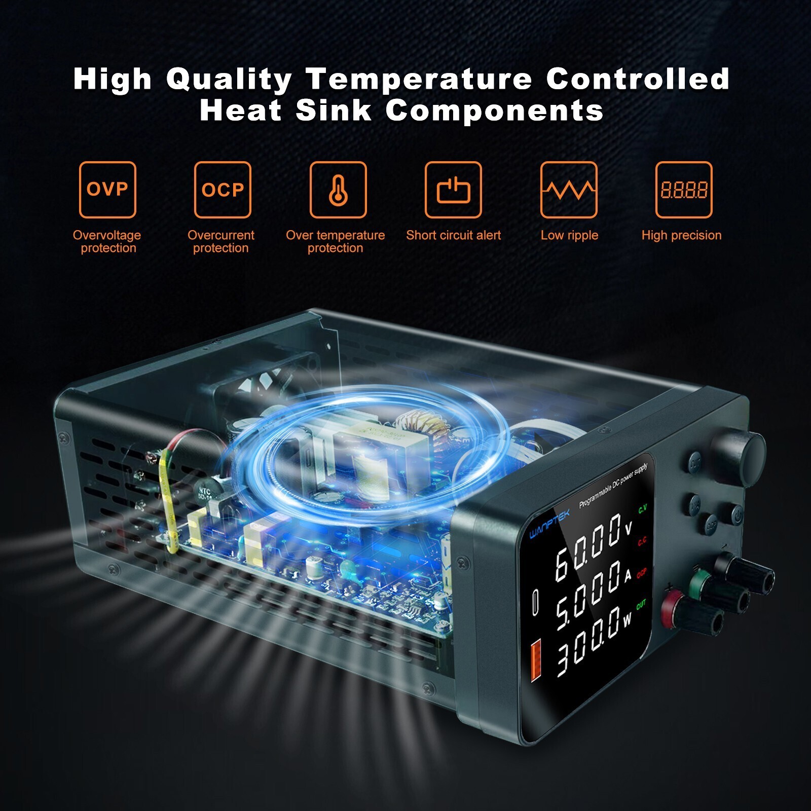 DC Adjustable 0-30V 60V 120V 160V 0-2A 3A 5A 10A Lab Variable Power Supply Bench