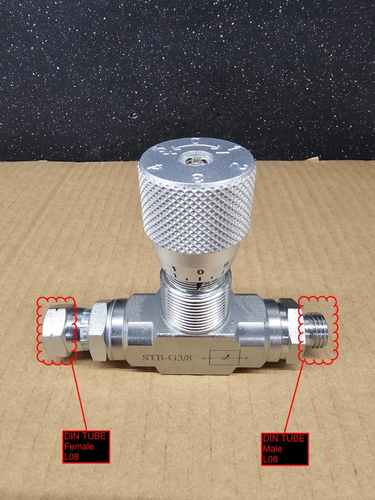 3/8″ L08 -Hydraulic Flow Control Valve – STB-G3/8 – Mini Excavator – AGT – USA