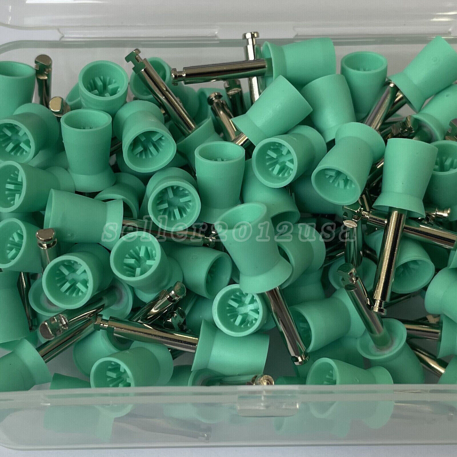 100Pcs Dental dentist Rubber Prophy Tooth Polish Cups Brushes Polishing green us
