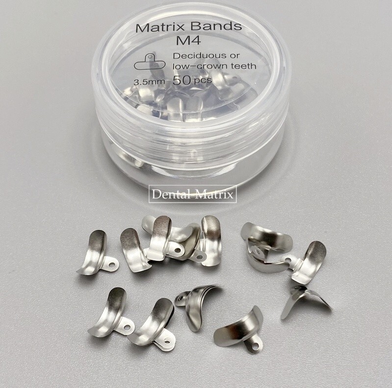Dental Sectional Contoured System Matrix Bands M4 Metal Matrices Refill 50pcs