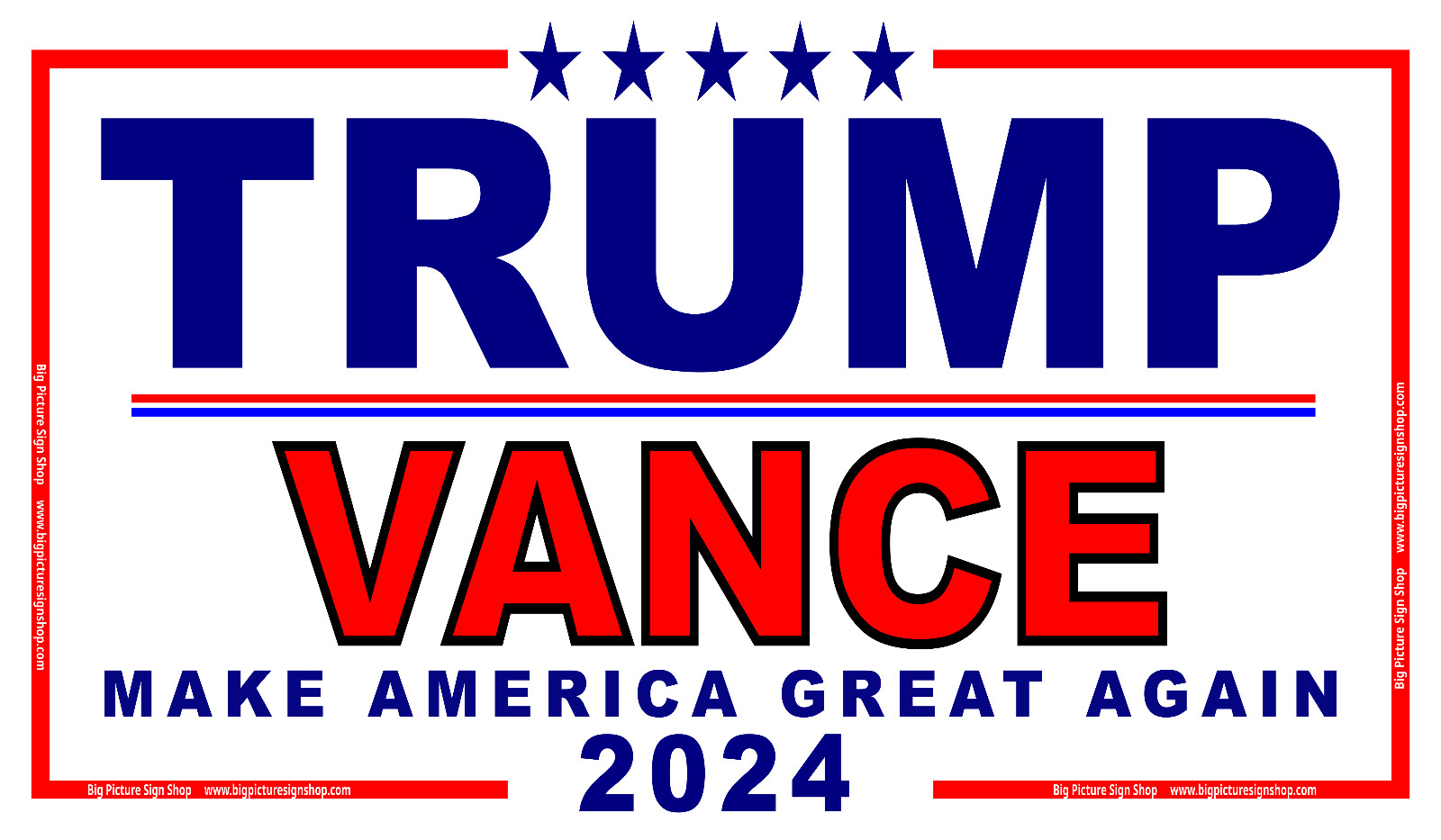 TRUMP VANCE MAGA 2024 – HUGE & MEGA LARGE – Banners White – Vinyl – USA MADE