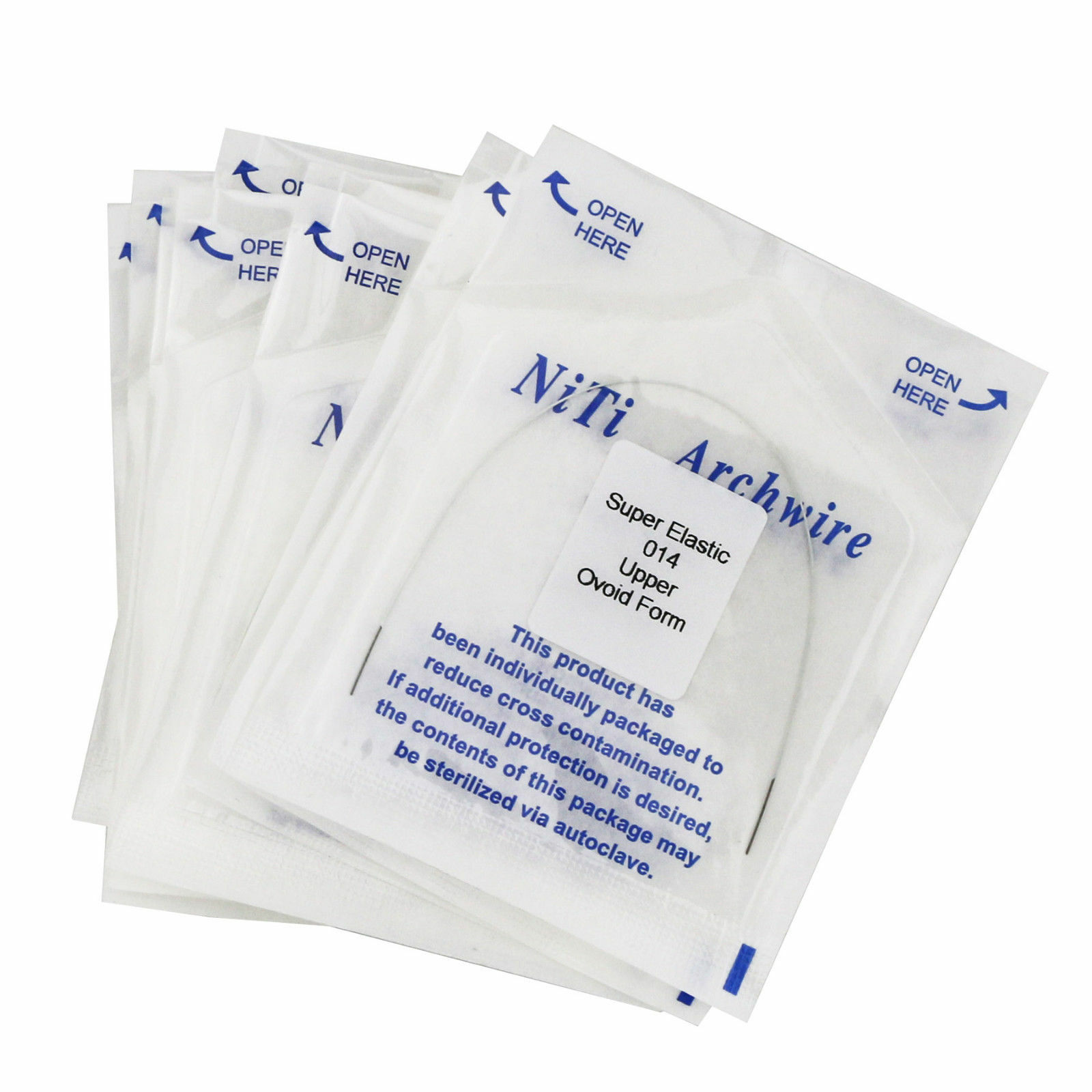 40 Pcs Dental Color Coated Niti Arch Wire Round Super Elastic Upper/Lower