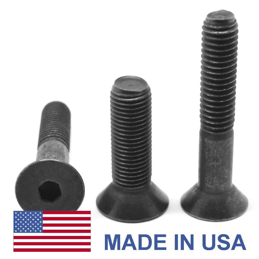 M10 x 1.50 x 40 Coarse Socket Flat Head Cap Screw – USA Alloy Steel Black Oxide
