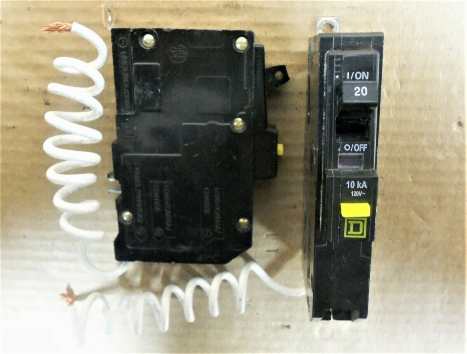 SQUARE D QOB QOB120GFI 1 Pole 20 Amp 120V GFCI GFI Circuit Breaker Yellow