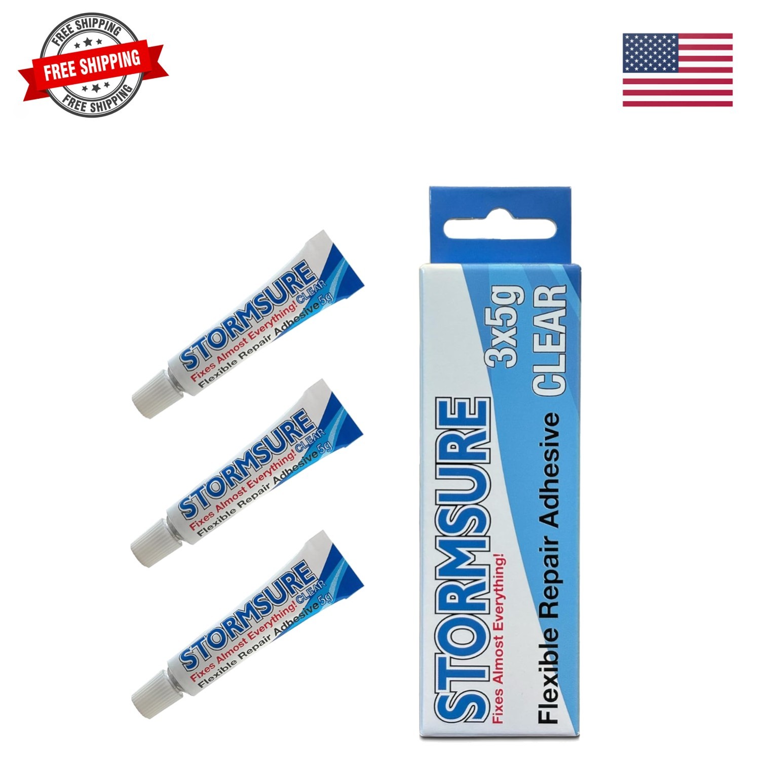 Flexible Repair Adhesive: 3 x 5g Clear Glue – Highly Durable, Waterproof Glue…