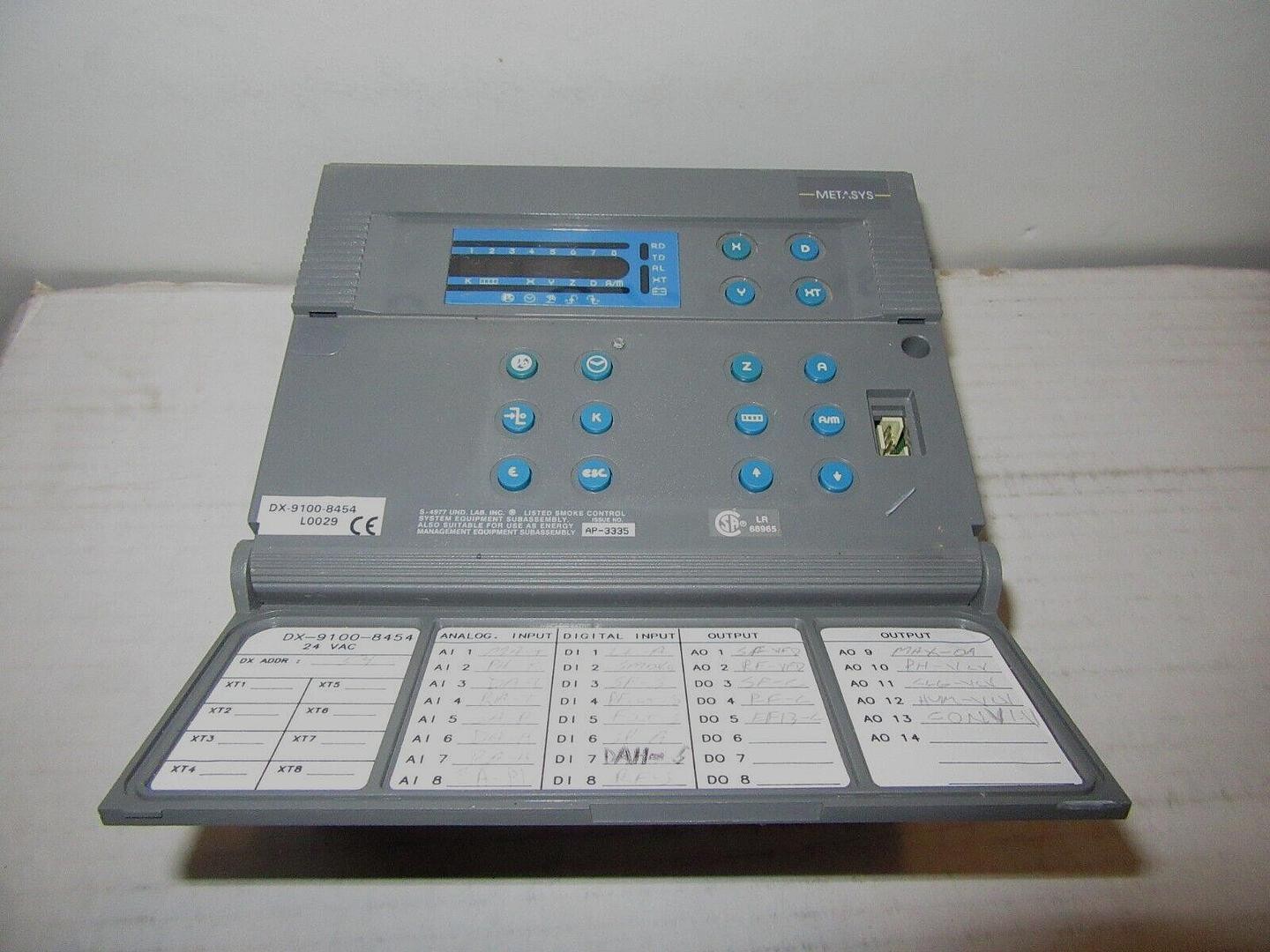 JOHNSON CONTROLS / METASYS DX-9100-8454 EXTENDED DIGITAL CONTROLLER 24 VAC