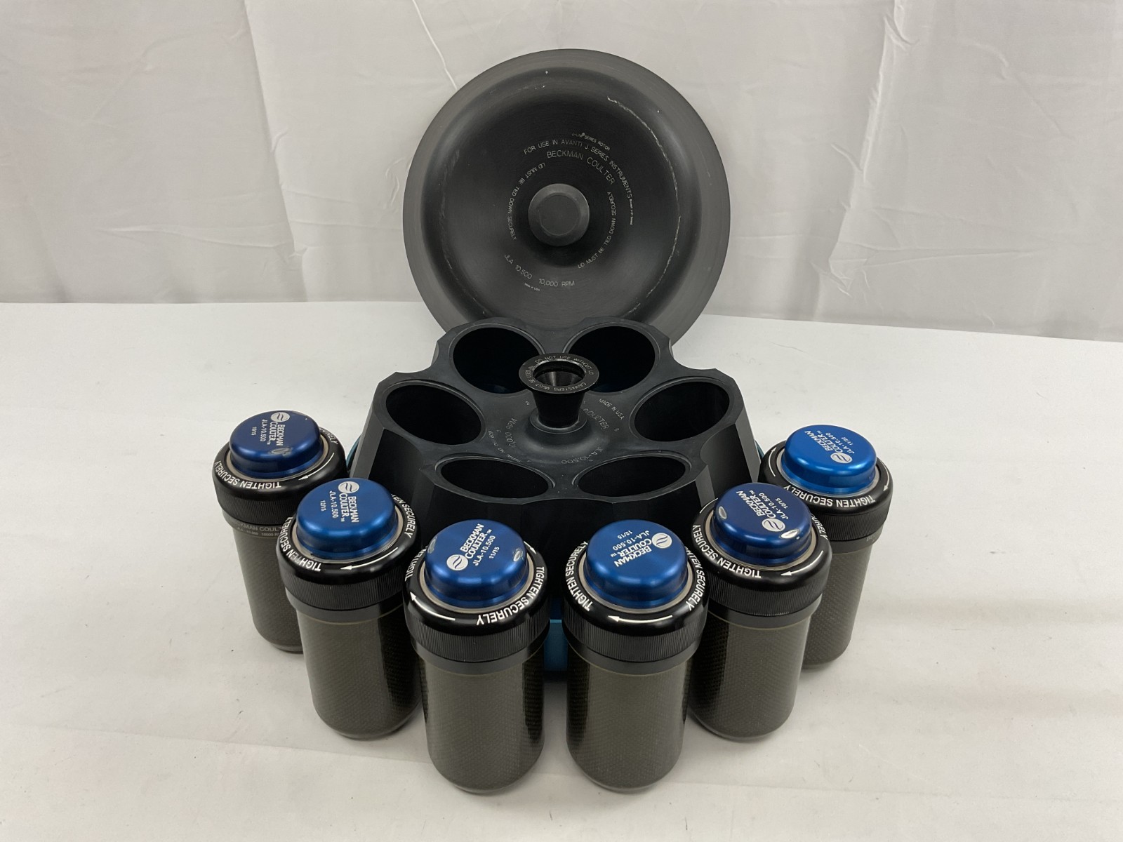 Beckman Coulter JLA-10.500 Fixed Angle Centrifuge J Series Rotor with 6 Inserts