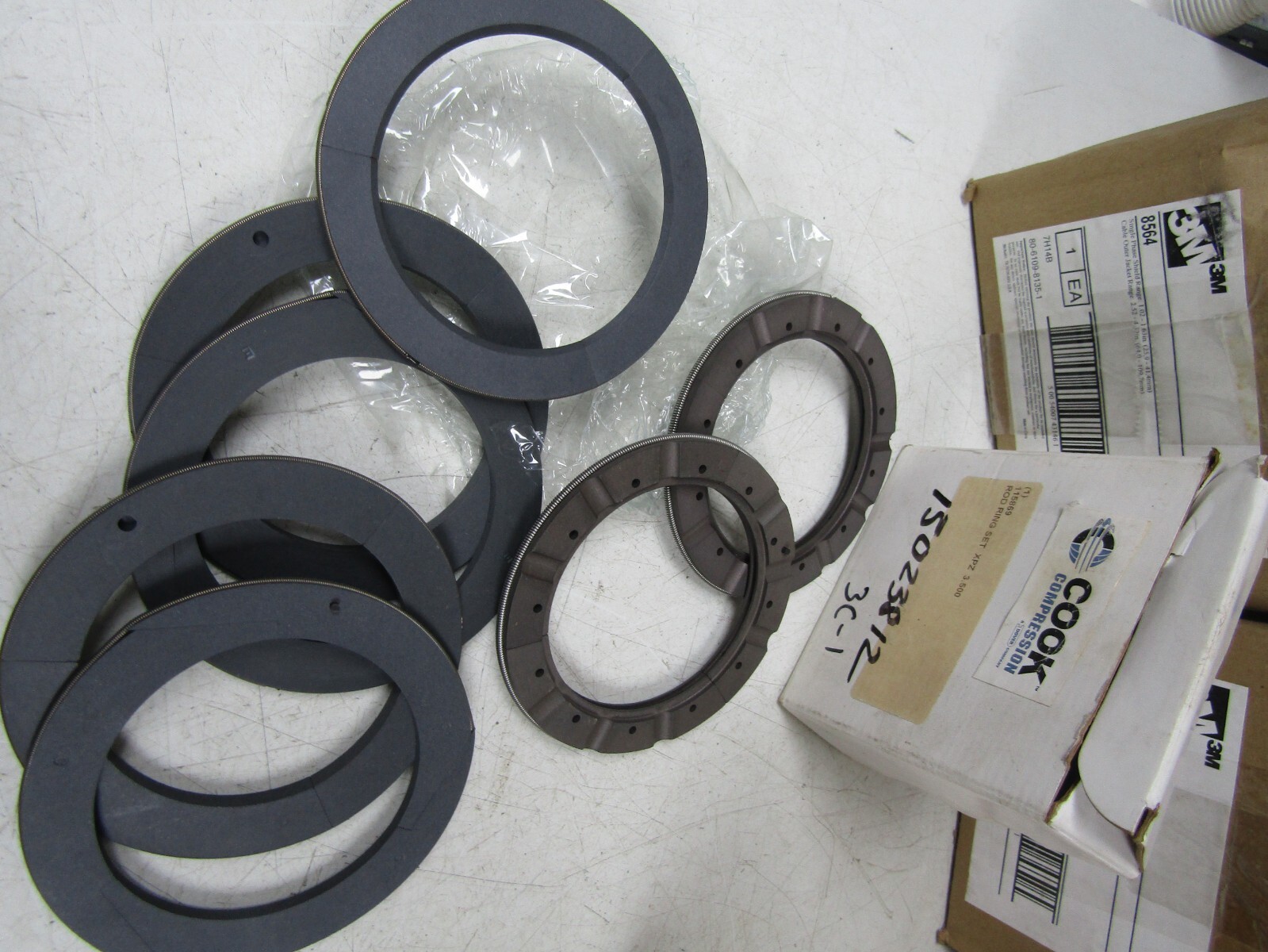 🔥7) NEW DOVER COOK COMPRESSION 115869 ROD RING SET XPZ 3.500 LOT OF 7