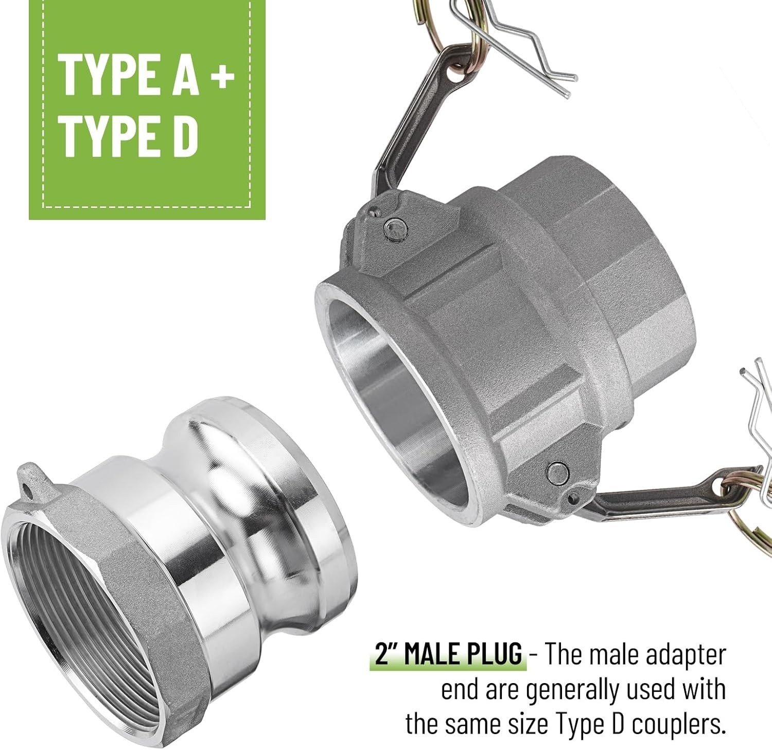 Efficient 2-Inch Aluminum Camlock Fittings with Gaskets – Professional Quality