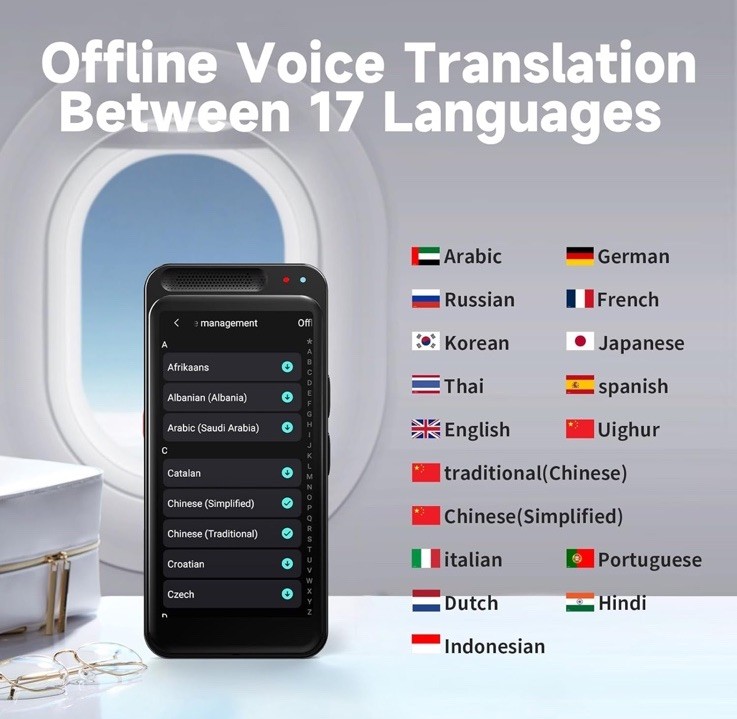 Language Translator Device Two-Way Instant ※137 Languages Voice & Text & Offline
